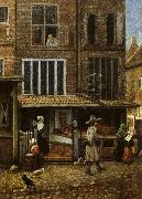 Jacobus Vrel Street Scene with Bakery Germany oil painting reproduction
